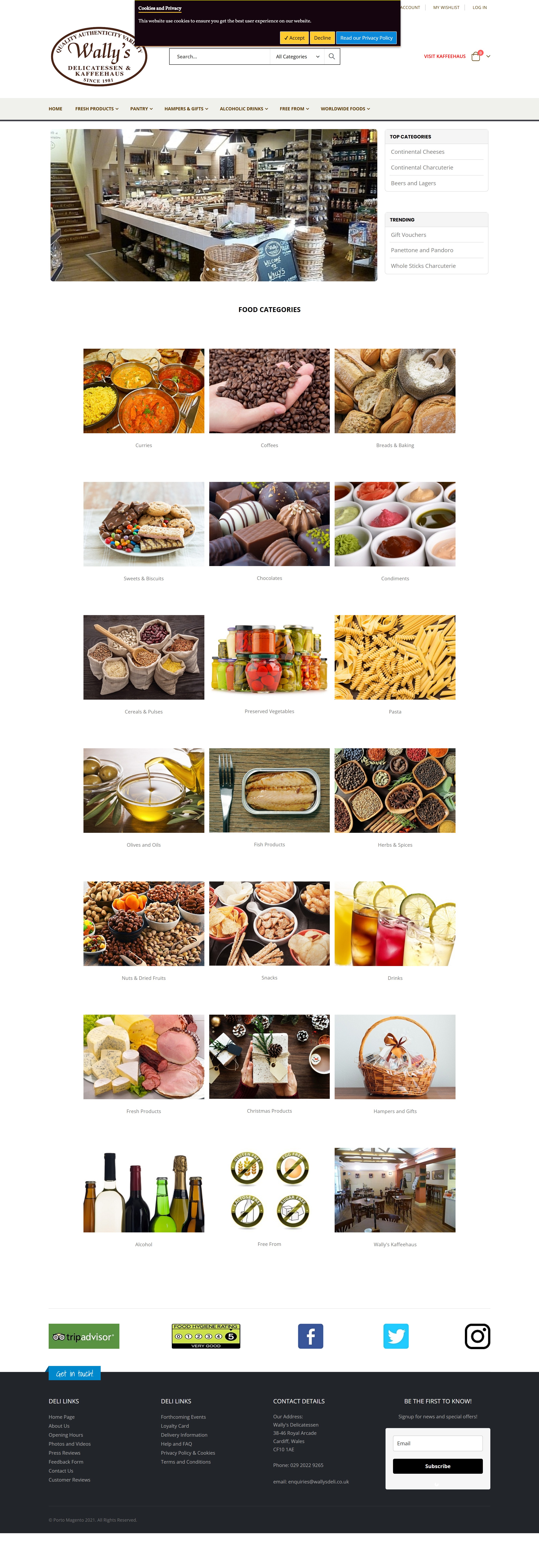 wallysdeli.co.uk today (desktop)