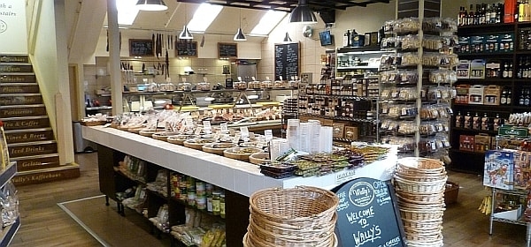 The 3-metre olive bar and charcuterie counter at Wally's Royal Arcade