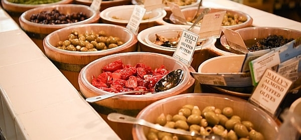 The 3-metre olive bar at Wally's Royal Arcade
